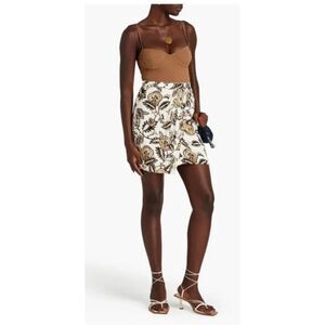 BA&SH Venise floral-print crepe mini wrap skirt Size Large Tropical